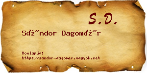 Sándor Dagomér névjegykártya